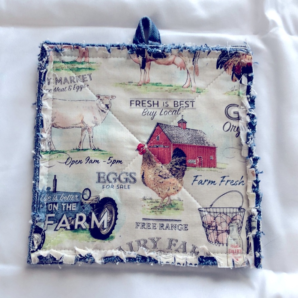 Handmade Denim Potholder